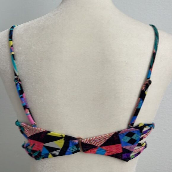 L.A. Hearts bikini top.  Vintage 80s style.  Adjustable straps.  Size XS. - Picture 3 of 7